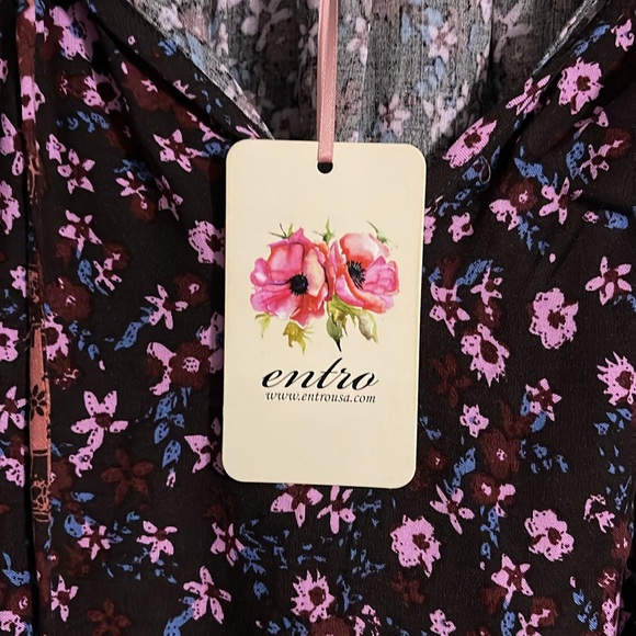 NWT Boutique Purchased fall print boho top - Picture 3 of 6